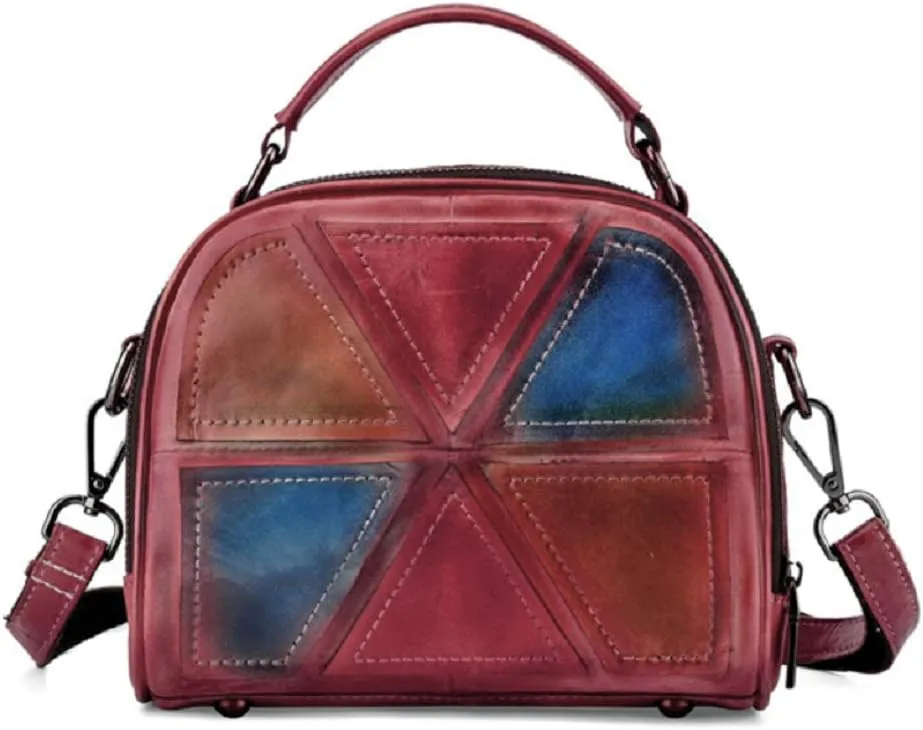 Women Handbag Genuine Leather Satchel Purse Handbag Vintage Top Handle Handbag Work Tote Bag