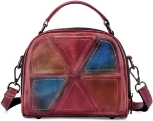 Women Handbag Genuine Leather Satchel Purse Handbag Vintage Top Handle Handbag Work Tote Bag