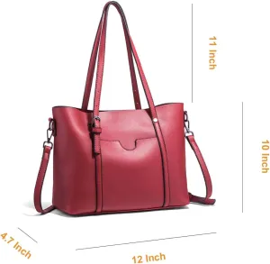 Women Handbag Leather Satchel Purse Shoulder Bag Vintage Top Handle Handbag Work Tote Bag