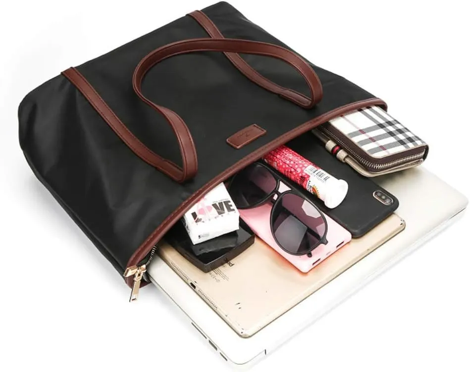 Women Handbag Waterproof Nylon Satchel Purse Handbag Vintage Top Handle Handbag Work Tote Bag