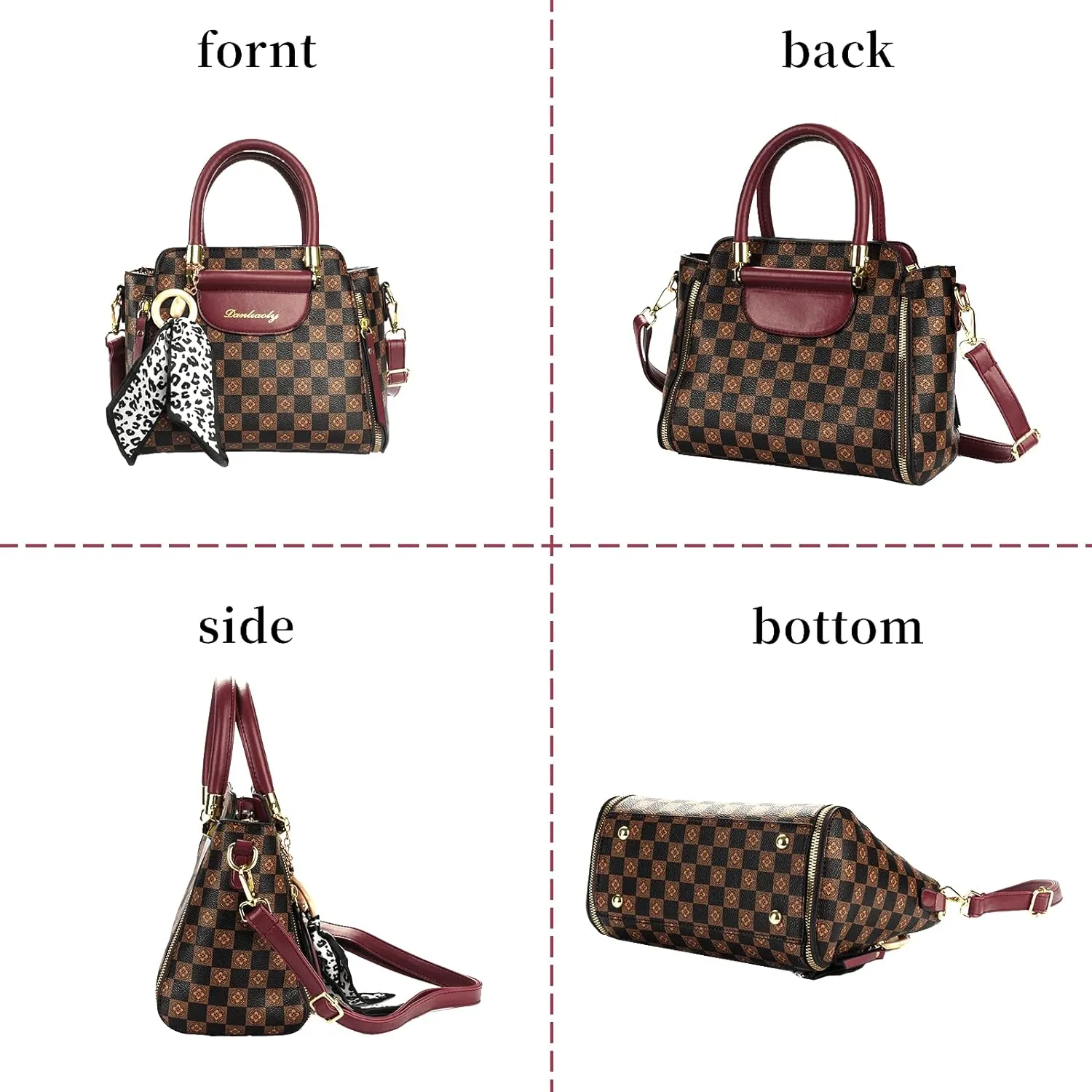Women Handbags and Purse Tote Bags Ladies Satchel Shoulder Bag Retro Top Handle Hobo Purse