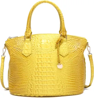 Women Purse Satchel Bag Long Crossbody Classy Tote Bag Top Handle Vegan Leather Ladies Handbags Embossed Pattern