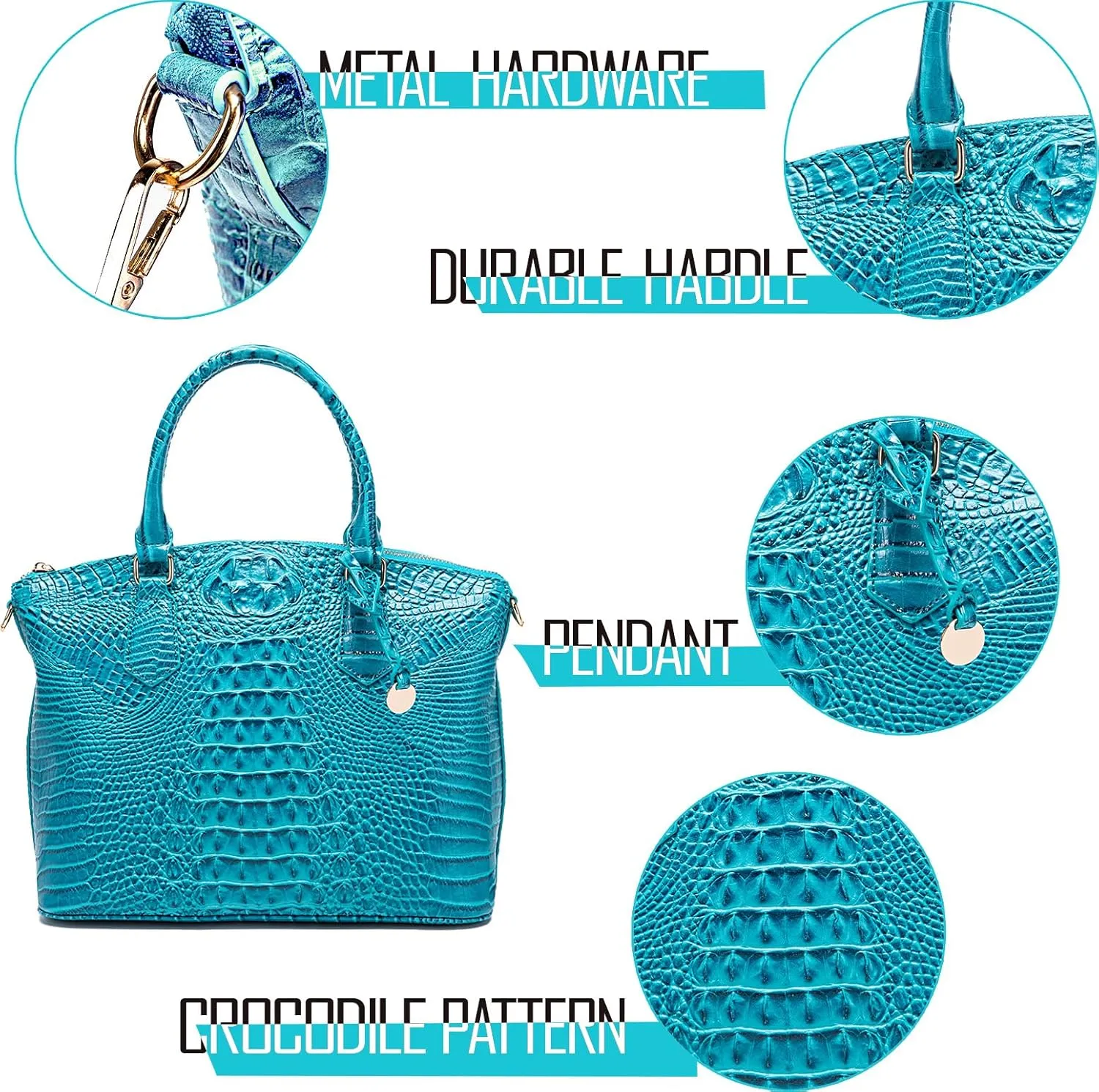 Women Purse Satchel Bag Long Crossbody Classy Tote Bag Top Handle Vegan Leather Ladies Handbags Embossed Pattern