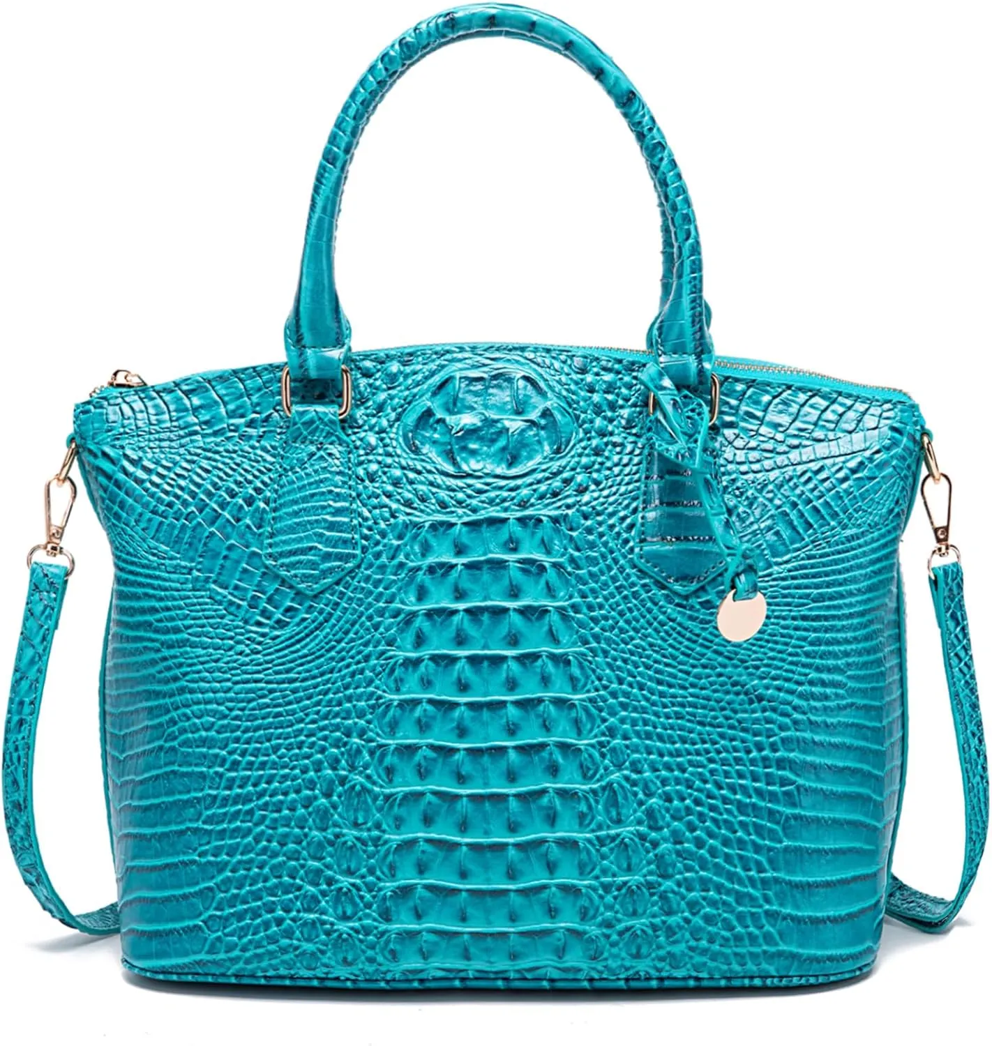 Women Purse Satchel Bag Long Crossbody Classy Tote Bag Top Handle Vegan Leather Ladies Handbags Embossed Pattern