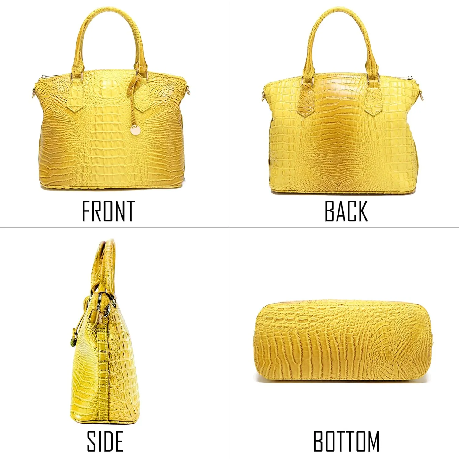 Women Purse Satchel Bag Long Crossbody Classy Tote Bag Top Handle Vegan Leather Ladies Handbags Embossed Pattern