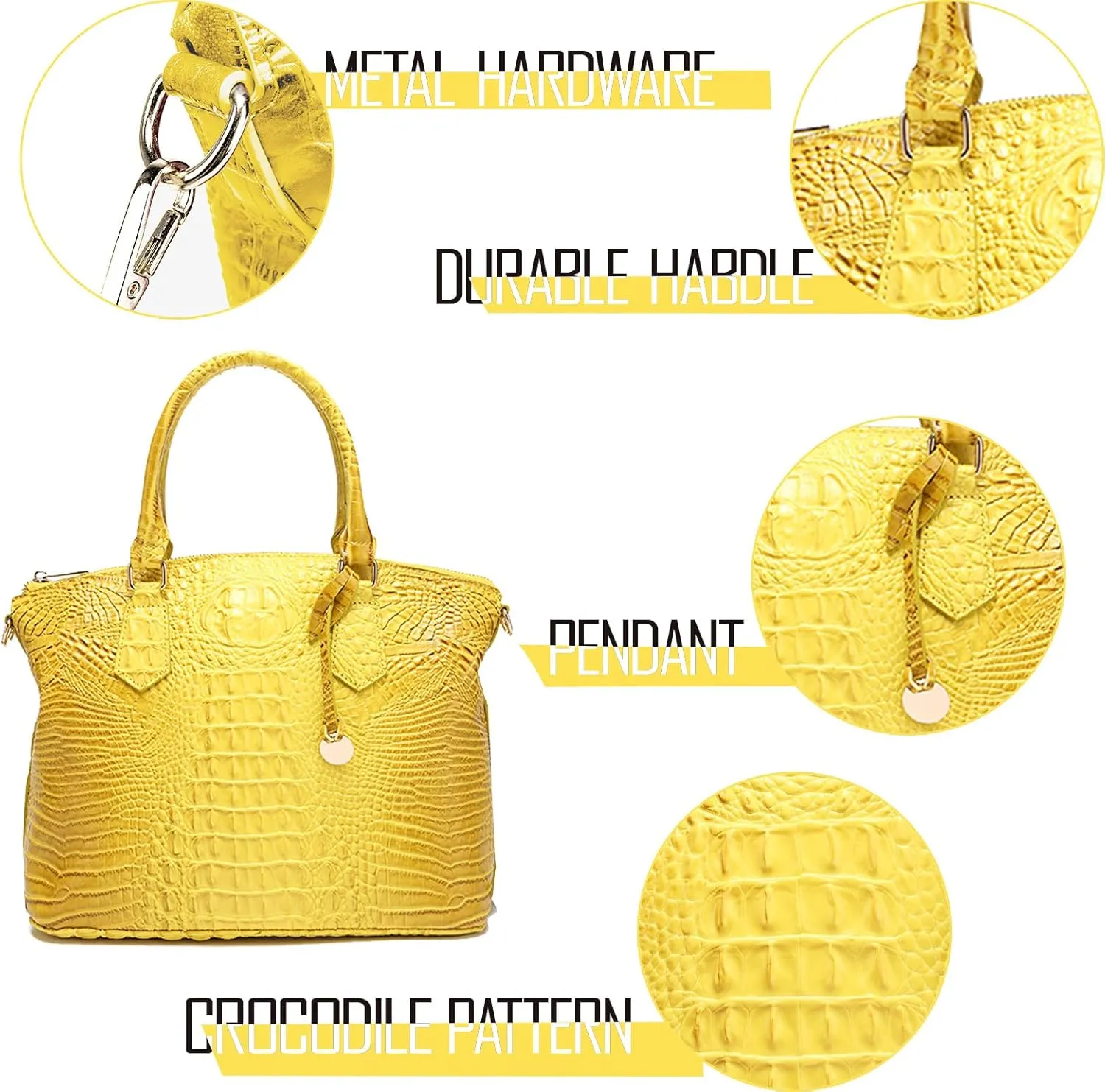 Women Purse Satchel Bag Long Crossbody Classy Tote Bag Top Handle Vegan Leather Ladies Handbags Embossed Pattern