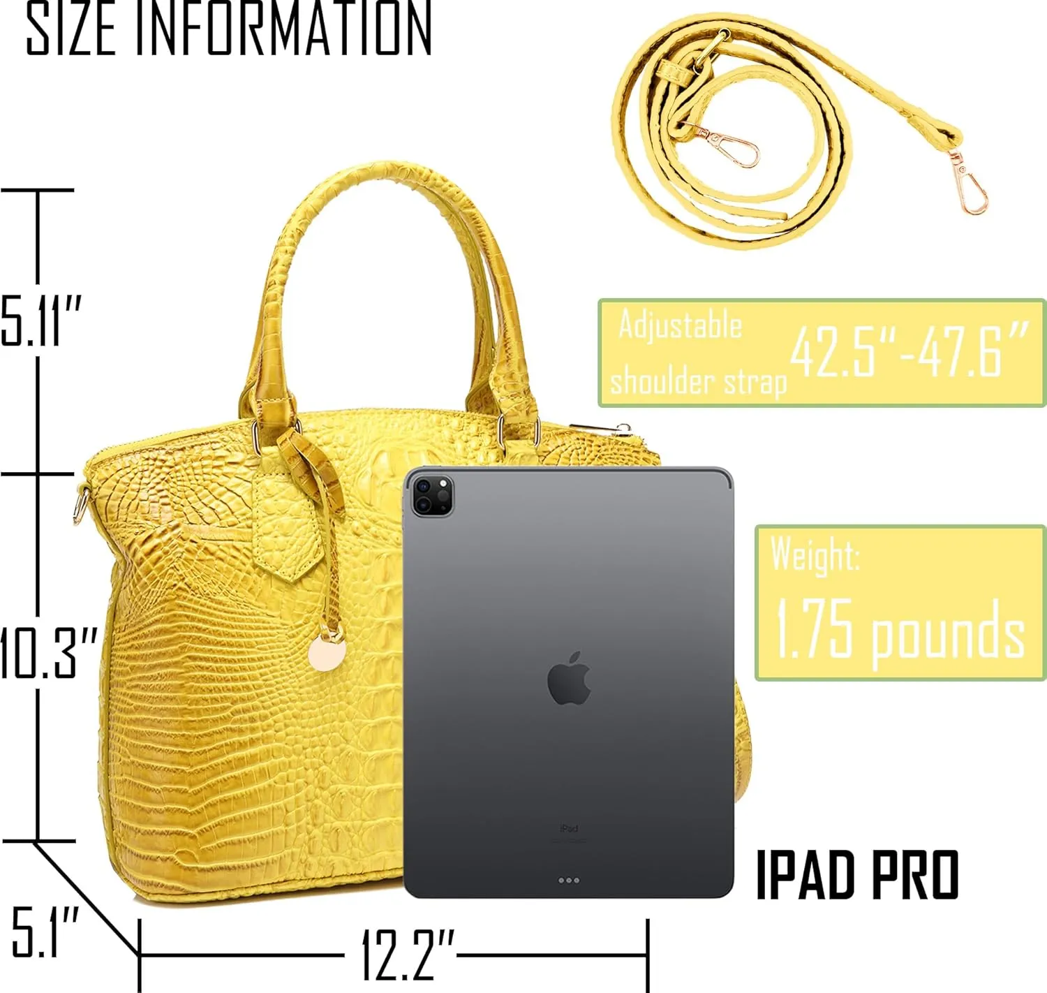 Women Purse Satchel Bag Long Crossbody Classy Tote Bag Top Handle Vegan Leather Ladies Handbags Embossed Pattern
