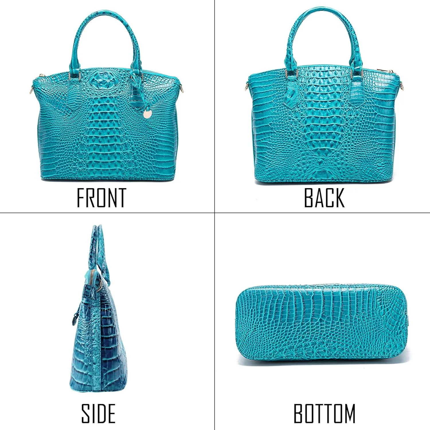 Women Purse Satchel Bag Long Crossbody Classy Tote Bag Top Handle Vegan Leather Ladies Handbags Embossed Pattern