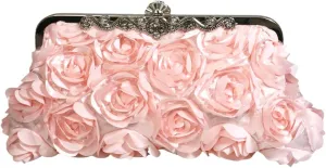 Women Satin Pleated Evening Purse Decoration Retro Clutch Elegant Palace Handbag for Party Prom Banquet Wedding