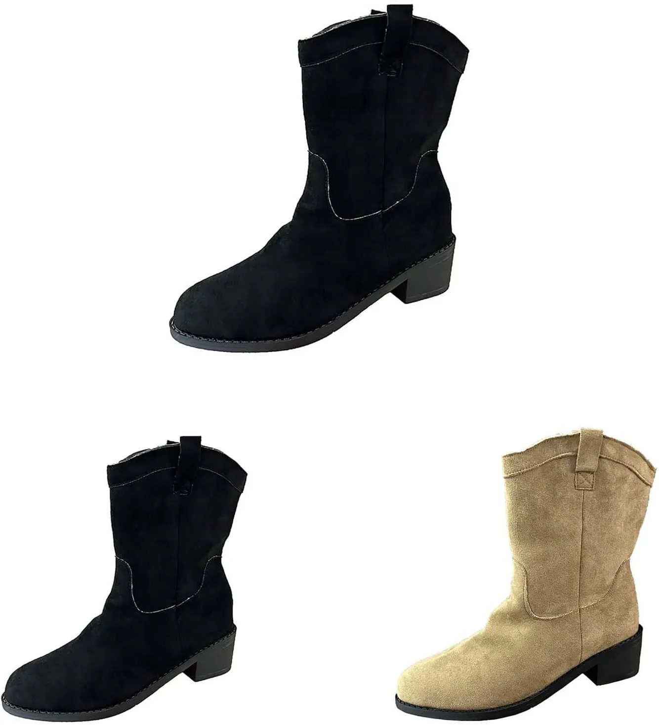 Womens Black Ankle Boots Country Boots Womens Work Boot Lady Boots for Women On Womens Flat Black Ankle Boots Ankle Bootie for Women Low Heel