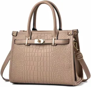 Women's Crocodile Satchel Handbag, Satchel Purse Shoulder Handbag, Top Handle Tote Handbags