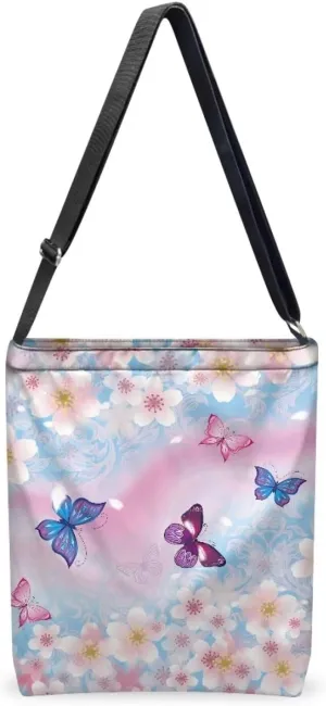 Women's Large Size Canvas Shoulder Cossbody Bag Ladies Zipper Messegner Tote Handbags Satchel Adjustable Straps