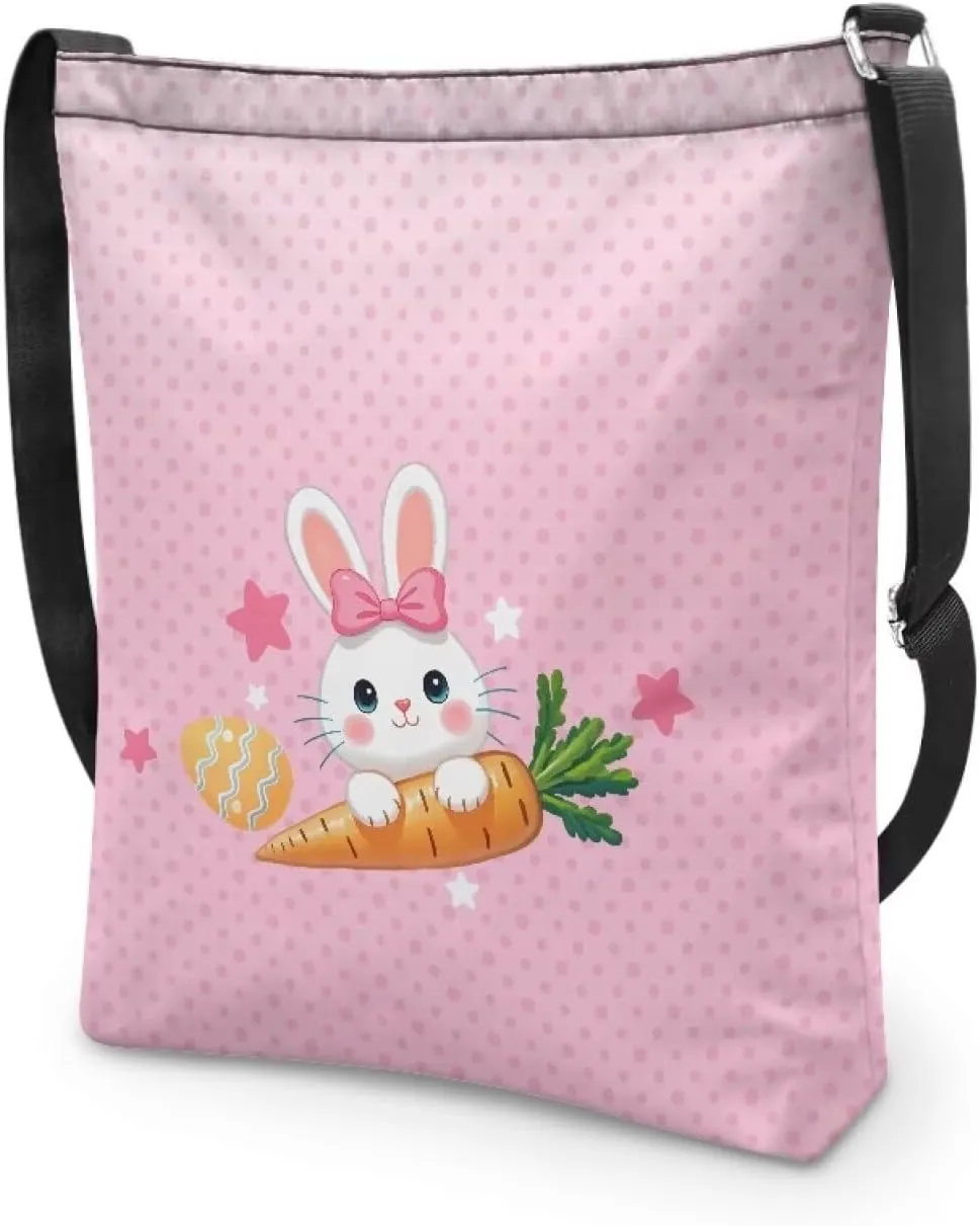 Women's Large Size Canvas Shoulder Cossbody Bag Ladies Zipper Messegner Tote Handbags Satchel Adjustable Straps