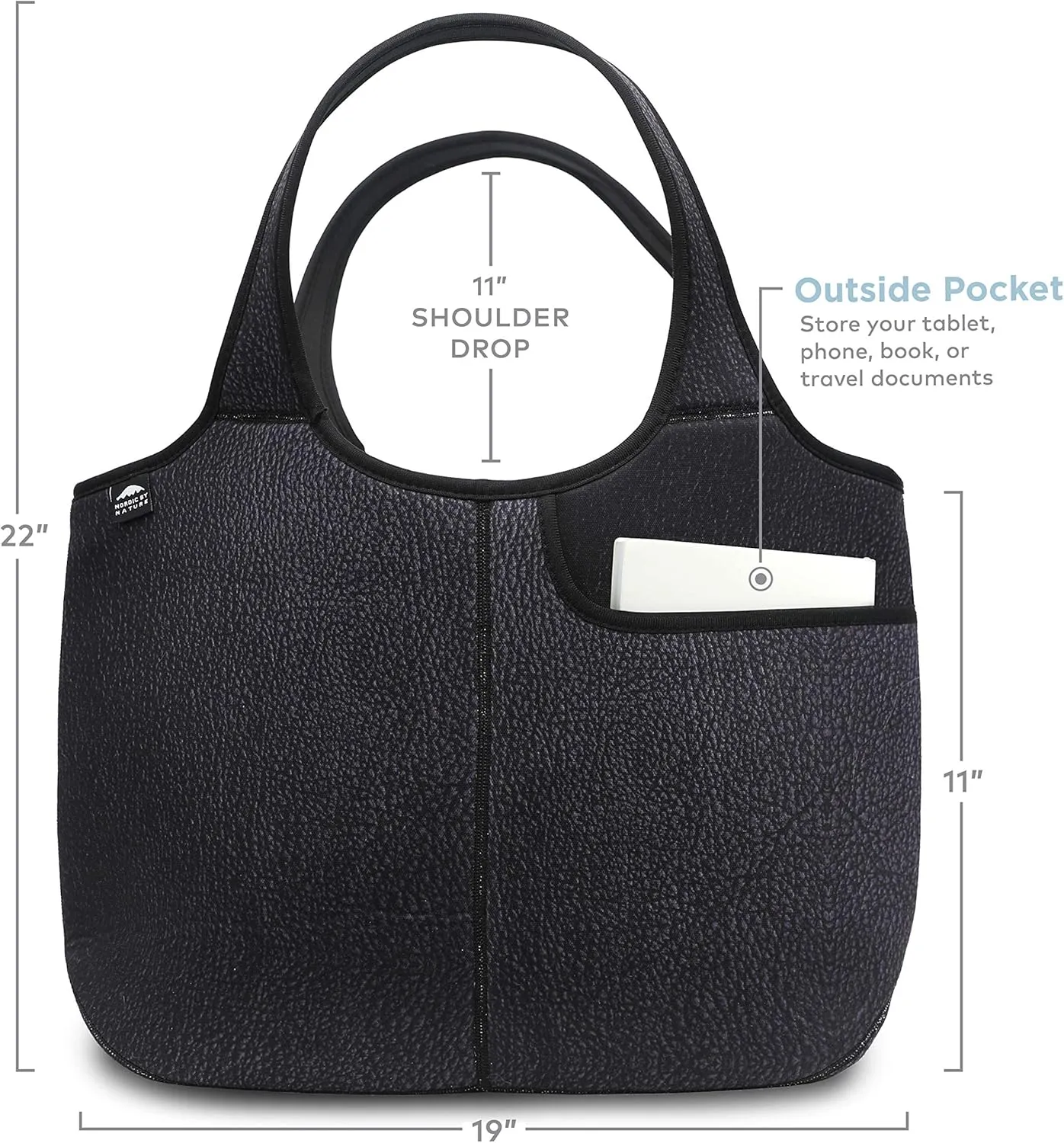 Women's Soft Tote Shoulder Bag Neoprene Handbag Laptop Computer Travel Bag Purse