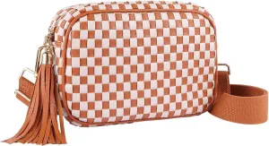 Woven Crossbody Bag Woven Purse Trendy Braided Weave Shoulder Camera Crossbody Bag Handbag for Women