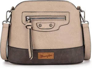 Wrangler Cow Print Crossbody Bag for Women Western Cross Body Purse with Signature Strap