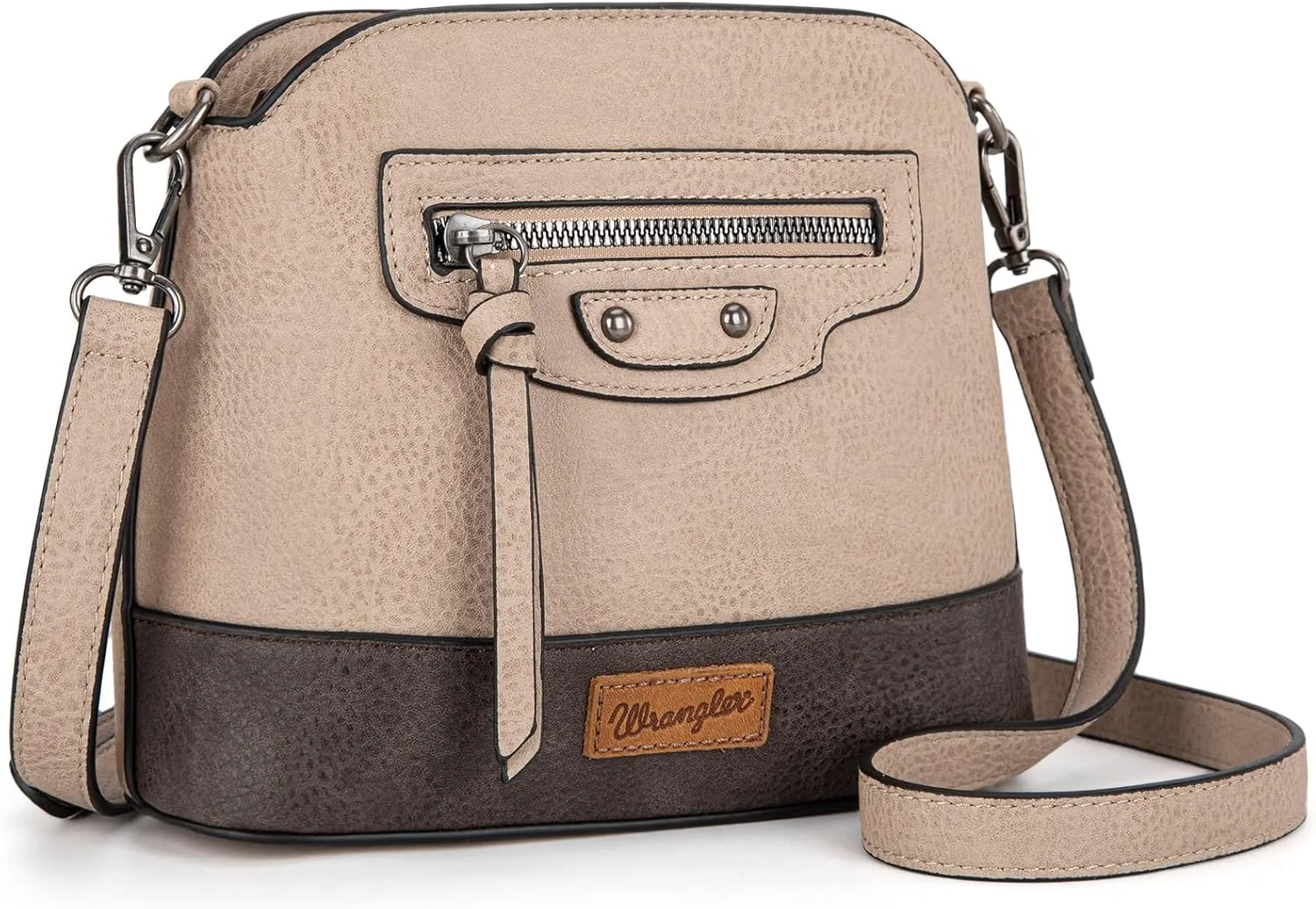 Wrangler Cow Print Crossbody Bag for Women Western Cross Body Purse with Signature Strap