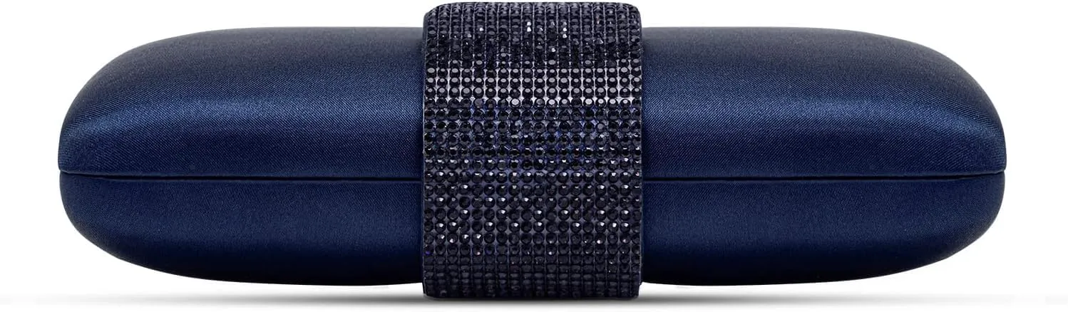 XXGJOALD-Mulian LilY Gold Satin Rhinestones Evening Bags Party Bridal Clutch Purse For Women Prom Clutch