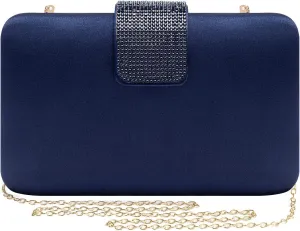 XXGJOALD-Mulian LilY Gold Satin Rhinestones Evening Bags Party Bridal Clutch Purse For Women Prom Clutch