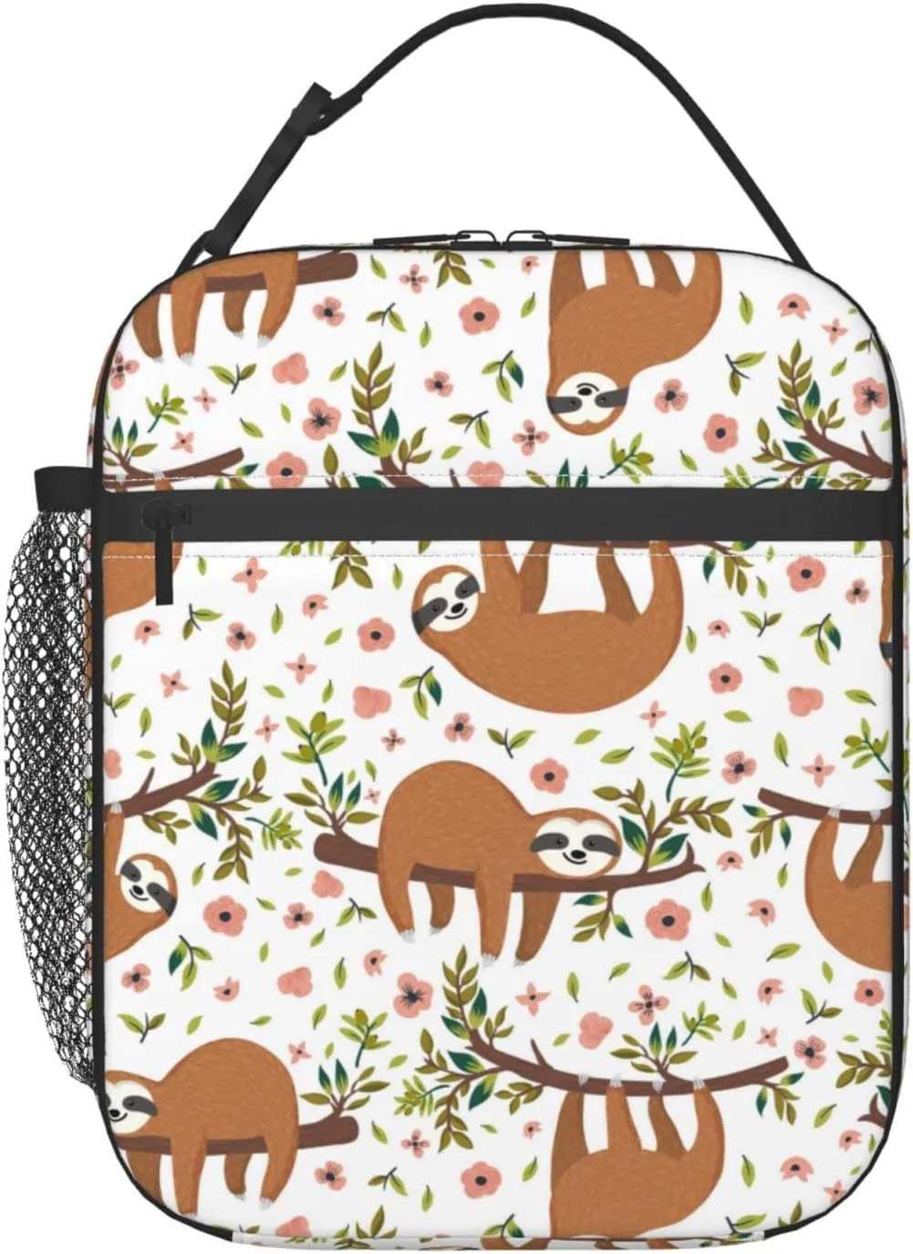 YETTA YANG Sloth Cute Portable Lunch Bag Insulated Lunch Box Reusable Totes For Women Men Work Picnic Camping