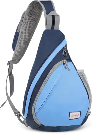 ZOMAKE Sling Bag for Women Men, Small Crossbody Sling Backpack, Mini Water Resistant Shoulder Bag